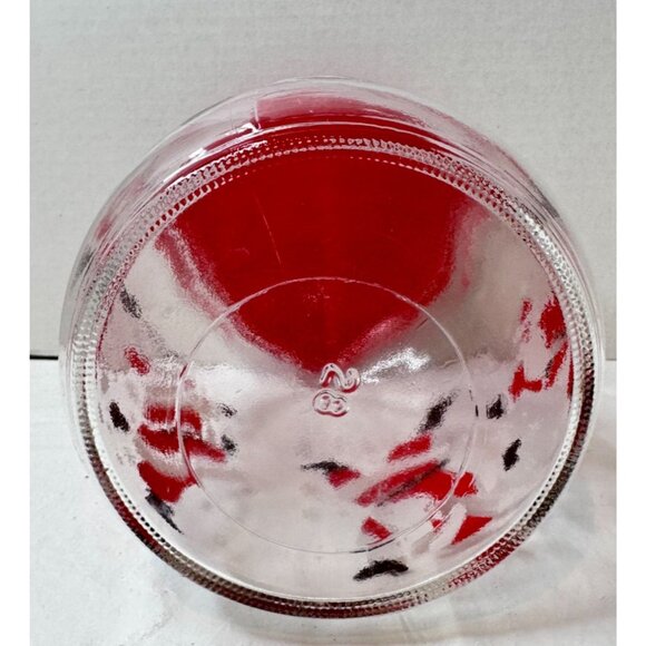 Santa Claus Tumbling Dancing Glass Cookie/Treat Jar StorageLid Anchor Hocking - Picture 2 of 5